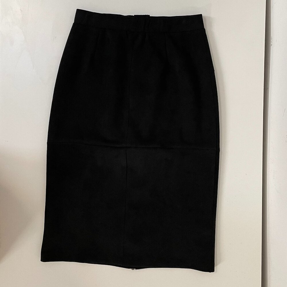 Stelen Black Faux Suede Pencil Skirt – Black, Women’s Size L